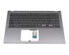 Clavier incl. topcase DE (allemand) noir/gris original pour Asus VivoBook 15 X512FB-EJ016T