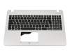 Clavier incl. topcase DE (allemand) noir/argent original pour Asus VivoBook F540LA