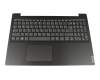 Clavier incl. topcase DE (allemand) gris/noir original pour Lenovo IdeaPad L340-15API (81LW)