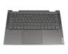 EC1FH00800 original Lenovo clavier incl. topcase DE (allemand) gris/gris avec rétro-éclairage