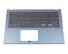 Clavier incl. topcase DE (allemand) noir/bleu original pour Asus VivoBook 15 X512FA