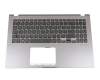 Clavier incl. topcase GR (grecque) noir/gris original pour Asus VivoBook 15 F509FA