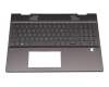 L53987-041 original HP clavier incl. topcase DE (allemand) gris/anthracite avec rétro-éclairage