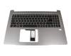 NKI151A048 original Acer clavier incl. topcase DE (allemand) noir/argent avec rétro-éclairage