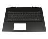 Clavier incl. topcase DE (allemand) moir/blanc/noir original pour HP Pavilion Gaming 17-cd0000