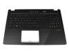 Clavier incl. topcase DE (allemand) noir/noir avec rétro-éclairage original pour Asus M570DD