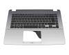 Clavier incl. topcase DE (allemand) noir/argent original pour Asus VivoBook 15 F505BP