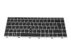 Clavier FR (français) noir/argent avec rétro-éclairage et mouse stick original pour HP EliteBook 840 G5