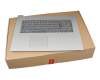 Clavier incl. topcase DE (allemand) gris/argent original pour Lenovo IdeaPad 320-17IKB (81BJ)