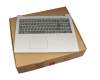 Clavier incl. topcase DE (allemand) gris/argent (Fingerprint) original pour Lenovo IdeaPad 320-15IKB (80XL039UGE)