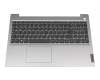 Clavier incl. topcase DE (allemand) gris/argent Empreinte digitale original pour Lenovo IdeaPad 3-15ARE05 (81W4)