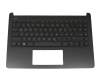 Clavier incl. topcase DE (allemand) noir/gris original pour HP 14s-dq0000