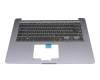 Clavier incl. topcase DE (allemand) noir/anthracite original pour Asus VivoBook R520UF