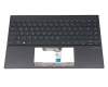 90NB0RT1-R31GE0 original Asus clavier incl. topcase DE (allemand) noir/noir avec rétro-éclairage