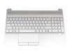 Clavier incl. topcase DE (allemand) argent/argent original pour HP 15-dw2000