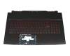 957-17FK3E-C06 original MSI clavier incl. topcase DE (allemand) noir/rouge/noir avec rétro-éclairage