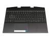 L61525-041 original HP clavier incl. topcase DE (allemand) noir/noir avec rétro-éclairage