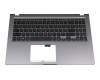 Clavier incl. topcase DE (allemand) noir/gris original pour Asus VivoBook 15 R565JA