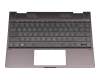 L19587-041 original HP clavier incl. topcase DE (allemand) gris foncé/gris avec rétro-éclairage