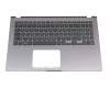 Clavier incl. topcase DE (allemand) noir/gris original pour Asus VivoBook 15 F509UA