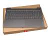 Clavier incl. topcase DE (allemand) gris/gris avec rétro-éclairage original pour Lenovo IdeaPad 5-15ARE05 (81YQ)