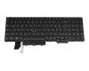 Clavier DE (allemand) noir/noir avec rétro-éclairage et mouse stick original pour Lenovo ThinkPad L15 Gen 2 (20X3/20X4)