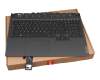 Clavier incl. topcase DE (allemand) noir/noir original pour Lenovo Legion 5-15ACH6A (82NW)