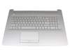 Clavier incl. topcase DE (allemand) argent/argent (DVD) original pour HP 17-ca3000