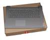 Clavier incl. topcase DE (allemand) gris/gris original pour Lenovo IdeaPad 3-17ITL6 (82H9)