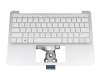 Clavier incl. topcase DE (allemand) blanc/argent original pour HP Stream 11-ak0000