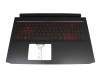 Clavier incl. topcase DE (allemand) noir/rouge/noir avec rétro-éclairage original pour Acer Nitro 5 (AN517-54)