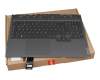 Clavier incl. topcase DE (allemand) noir/gris avec rétro-éclairage original pour Lenovo Legion 5-15ARH05H (82B1)