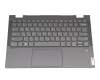 5CB0W43751 original Lenovo clavier incl. topcase UAE (arabe) gris/gris avec rétro-éclairage