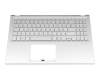 Clavier incl. topcase DE (allemand) argent/argent original pour Asus VivoBook 15 R564FA