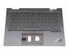 5M11C40999 original Lenovo clavier incl. topcase DE (allemand) gris/gris avec rétro-éclairage et mouse stick