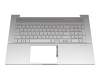 Clavier incl. topcase DE (allemand) argent/argent avec rétro-éclairage original pour HP Envy 17-ch0000