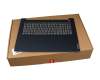 Clavier incl. topcase DE (allemand) gris/bleu (Fingerprint) original pour Lenovo IdeaPad 3-17ARE05 (81W5)