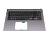 Clavier incl. topcase DE (allemand) noir/gris (SD) original pour Asus VivoBook 15 R565EA