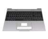 Clavier incl. topcase DE (allemand) noir/gris avec rétro-éclairage original pour Medion Akoya E15308 (NS15ADR)