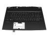 Clavier incl. topcase DE (allemand) noir/noir original pour MSI GP76 Leopard 10UE/10UG/10UH (MS-17K2)