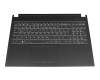40080983 original Medion clavier incl. topcase DE (allemand) noir/noir avec rétro-éclairage