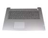 Clavier incl. topcase DE (allemand) gris/gris original pour Lenovo IdeaPad 3-17ITL6 (82H9)