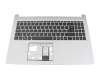 Clavier incl. topcase DE (allemand) noir/argent original pour Acer Aspire 5 (A515-55)