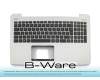 Clavier incl. topcase DE (allemand) noir/argent original b-stock pour Asus F555UB