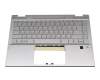 L96521-041 original HP clavier incl. topcase DE (allemand) argent/argent avec rétro-éclairage Empreinte digitale / Rétroéclairage