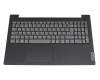 Clavier incl. topcase DE (allemand) gris/noir original pour Lenovo V15 G2-ALC (82KD)