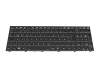 Clavier DE (allemand) noir/noir avec rétro-éclairage pour Sager Notebook NP8875E-S (PD70SNE-G)