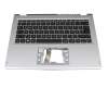 Clavier incl. topcase DE (allemand) noir/argent original pour Acer Aspire 3 Spin (A3SP14-31PT)