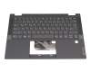 Clavier incl. topcase DE (allemand) gris/gris original pour Lenovo IdeaPad Flex 5-14ARE05 (81X2)