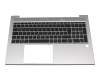 Clavier incl. topcase DE (allemand) noir/noir avec rétro-éclairage original pour HP EliteBook 850 G7